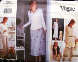 1922 EZ SHAPE TOP,LONG BIAS A-DRESS,TUNIC,PANTS PATTERN 8-12