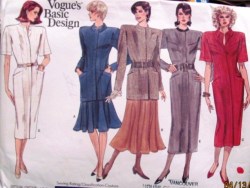 1924 EZ SS-LS BUTTON DRESS LENGTHS,TUNIC,SKIRT PATTERN 8-18