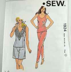 1924 KS CAMISOLE, CULOTTES, PANT LINERS PATTERN XS-XL