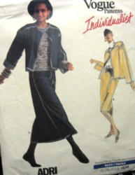 1938 Vogue ADRI YOKE LS JACKET, LONG OR WRAP SKIRT PATTERN 8-12
