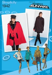 1942 SIMPLICITY RUNWAY COAT, JACKET, CAPE LENGTHS PATTERN 12-20