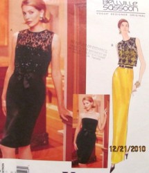 1959 SASSOON STRAPLESS DRESS LENGTHS,LACE TOP PATTERN 6-10