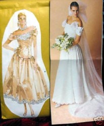 1999 VOGUE DROP WAIST BRIDAL DRESS LENGTHS, PETTICOAT PATTERN 12