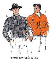 2000 WESTERN YOKE LONG SLEEVE MEN'S SHIRT PATTERN S-XL