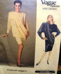 2024 EZ UNGARO STRT DRAPE OVERLAY LS DRESS PATTERN 8-12