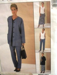 2027 LS CARDIGAN,VESTEE TOP,,PANTS,LONG SKIRT PATTERN 12-16