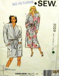 2029  KS LADIES WRAP ROBE LENGTHS,  BELT PATTERN XS-XL