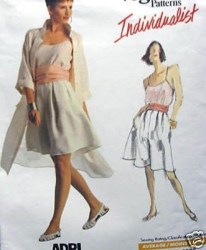 2036  VOGUE ADRI A-COAT, CAMISOLE, WIDE SHORTS,   CUMMERBUND PATTERN 8-12 UNCUT