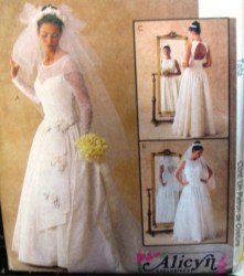 2038 BRIDE CUTOUT GOWN,OVRSKRT SLVS OR NOT PATTERN 6-10