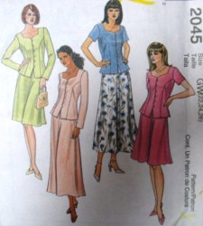 2045 EZ 2 PIECE SS-LS A-DRESS LENGTHS PATTERN 14-18, 22-26