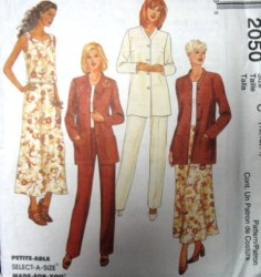 2050 LS BUTTON JACKET,SHELL TOP,PANTS,SKIRT PATTERN 10-14