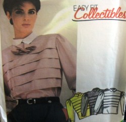 2072 EZ FIT LS  BACK BUTTON FRONT TUCK BLOUSE,TIE PATTERN 6