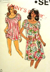 2076  Kwik Sew CUTE SHORT SLEEVE SHORTIE NITIE, BABY DOLL PJS PATTERN XS-XL uncut