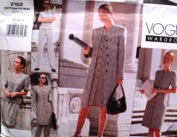 2102 EZ LONG JACKET,STRT DRESS,TOP,SKIRT, PANTS PATTERN 18-22