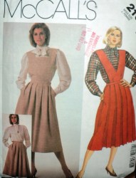 2103 FLARE PLEAT SKIRT,DETACH BIB,LS BLOUSE PATTERN 12