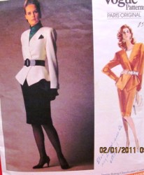 2109 C DIOR 2 BREASTED PANEL JACKET, TAPER SKIRT PATTERN 12