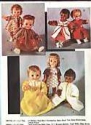 2124  MCCALLS 10-11.5"; 12-16'',19''-22'' BABY DOLL DRESS, FELT COAT, HAT 1969 PATTERN choice