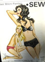 213 SEW KNIT N STRETCH LADIES BIKINI PANTIES PATTERN 24 1/2-27''WST