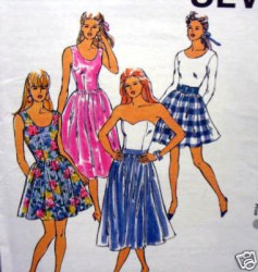 2154 LTWT SLEEVELESS FLARE DRESS, SKIRT KS PATTERN 6-14