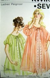 215 LADIES SHEER PEIGNOIR GOWN 1969 PATTERN S-L