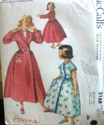 2168 GIRLS 1957 FLARE PERSONAL ROBE,SLIPPERS PATTERN 4