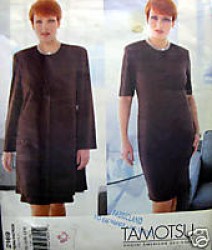 2169 VOGUE TAMOTSU LONG JACKET, S.S. DRESS PATTERN 14W-18W UNCUT