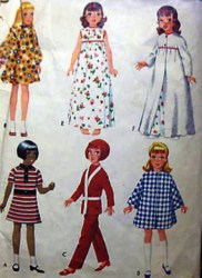 2182 MCCALLS 20-25'' RUTHIE, DANCERINA, ANNETTE, CAROL FIGURE DOLLS CLOTHES 69 PATTERN
