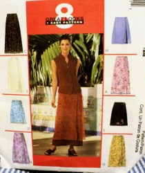 2192 MCCALLS WRAP TIE/ BUTTON  SKIRT LENGTHS, OVERSKRT PATTERN 4-20 5 SZS choice