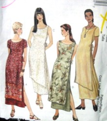2196 LONG SS/SLVLSS DRESS,ATTCHD OVERDRESS PATTERN 6-10
