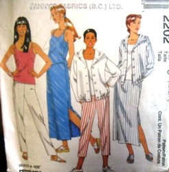 2202 MCCALLS HOODIE BLOUSON / TANK TOPS, PANTS LENGTHS, SKIRT PATTERN  10-14