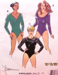 2204 STRETCHY LONG SLEEVE BODYSUITS PATTERN XS-LARGE