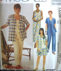 2208 EZ SS SHIRT,TANK DRESS,TOP,BOTTOMS PATTERN 18W-32W