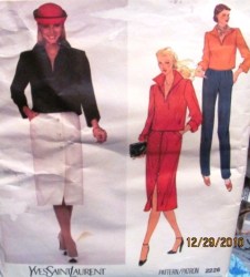 2226 YSL PULLOVER CUFF TOP,BUTTON SKIRT,PANTS PATTERN 16