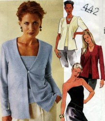 2230 McCalls  EZ STRETCH KNIT HIP CARDIGAN, TUBE TOP PATTERN 4-10,12-18 choice uncut