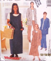 2247 JACKET, LONG JUMPER,SS TOP,PANTS PATTERN 18-22W