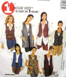 2260 MCCALLS 1 HR UNLINED VESTS 2 LENGTHS PATTERN SMALL, MEDIUM, LARGE, XXL CHOICE uncut