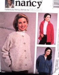 2298 MCCALLS  EASY FIT UNLINED JACKET COLLAR/  ZIP OR NOT PATTERN SM-XL UNCUT