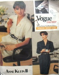 2305 A KLEIN II SS-LS COLLAR TAPER DRESS PATTERN 12-16