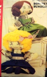 230 229 BUTTERICK 19" 17'' RAG DOLL, ALPHABET EMBROIDERY FACE STUFFED DOLLS, CLOTHES 2 PATTERNS