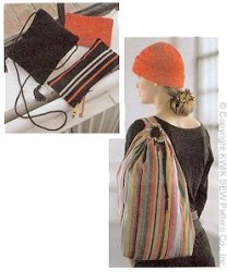 2320 KWIK SEW STOCKING CAP, BAGS, PURSE, CASE, SCRUNCHY EZ PATTERN