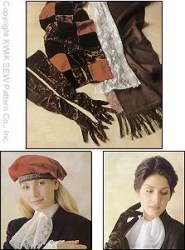2326 KWIK SEW STRETCH GLOVES, BERET  HATS, CUFFS,  JABOT,SHAWL PATTERN