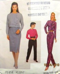 2370 A KLEIN WRAP DRAPE BLOUSE, SKIRT, PANTS PATTERN 10,12