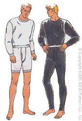 2389 KWIK SEW MR STRETCH THERMAL UNDERWEAR MEN'S PATTERN S-XXL UNCUT