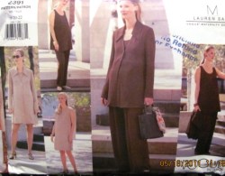 2391 VOGUE SARA MATERNITY A-JACKET LENGTHS,  DRESS, TOP, PANTS PATTERN UNCUT 12-16; 18-22