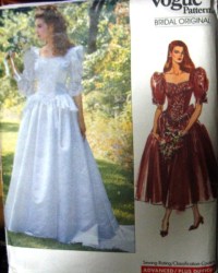 2399 VOG BRIDE DRESS LENGTHS/PEPLUM/PETTICOAT PATTERN 6-10,12-16