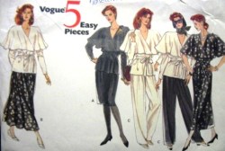 2415 EZ LONG WRAP CAPELET TIE DRESS,TOP,BOTTOMS PATTERN 8-12