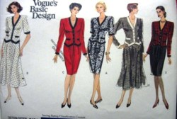 2421 VOG BANDED TOP,TAPER- FLARE SKIRT LENGTHS PATTERN 6-22 3 SZ