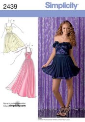 2439 STRAPPY/STRAPLESS SWING DRESS 3 LENGTHS PATTERN 4-12-20