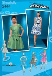 2444 SIMPLICITY RUNWAY FLARE SKIRT SLEEVES/ COLLAR OR NOT PATTERN 4-12; 12-20 choice new