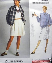2456 VOGUE RALPH LAUREN SPORTY JACKET, SHORTS, SKIRT PATTERN 8-12 uncut